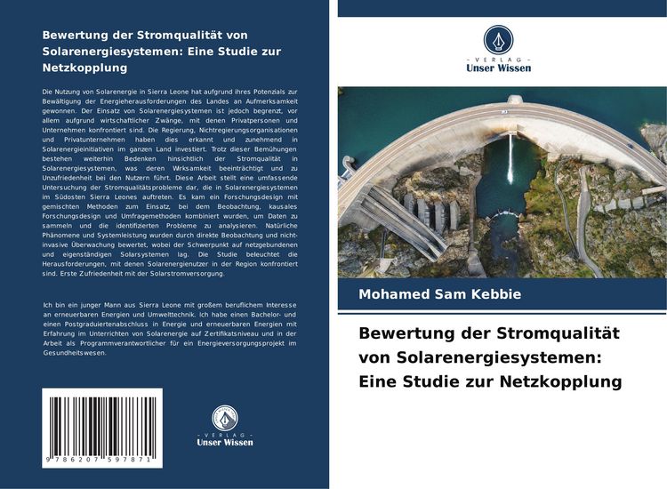 Produktbild: Bewertung der Stromqualit&auml;t von Solarenergiesystemen: Eine Studie zur Netzkopplung