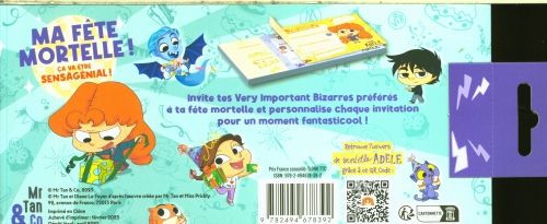Produktbild: Mortelle Ad&egrave;le : 12 invitations fantasticool avec talon d&eacute;tachable