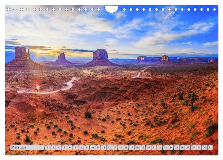 Produktbild: Der S&uuml;dwesten der USA. Freiheit und Weite (Wandkalender 2026 DIN A4 quer), CALVENDO Monatskalender