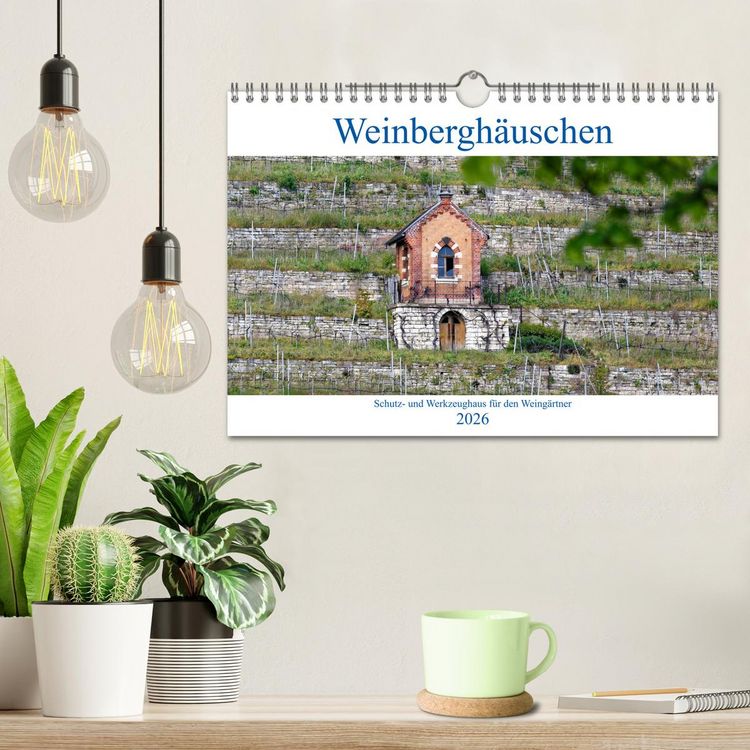 Produktbild: Weinbergh&auml;uschen - Schutz- und Werkzeughaus f&uuml;r den Weing&auml;rtner (Wandkalender 2026 DIN A4 quer), CALVENDO Monatskalender