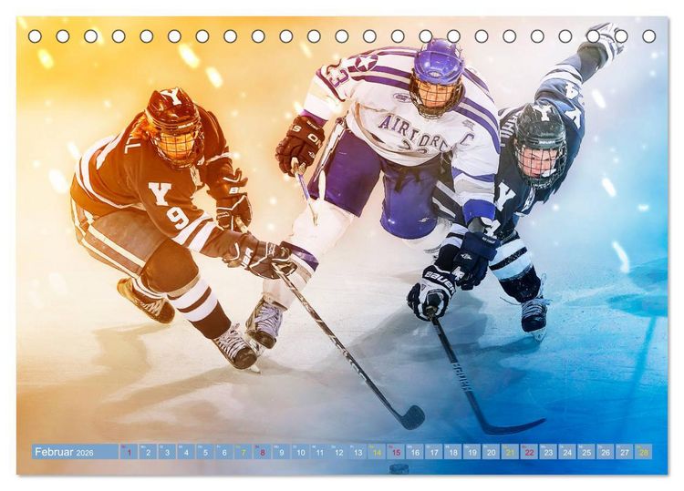 Produktbild: Eishockey - Fight (Tischkalender 2026 DIN A5 quer), CALVENDO Monatskalender