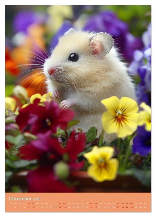 Produktbild: Golden Hamster Snapshots (Wall Calendar 2026 DIN A3 portrait), CALVENDO 12 Month Wall Calendar