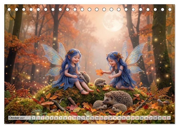 Produktbild: Im Zaubergarten der Feenkinder (Tischkalender 2027 DIN A5 quer), CALVENDO Monatskalender