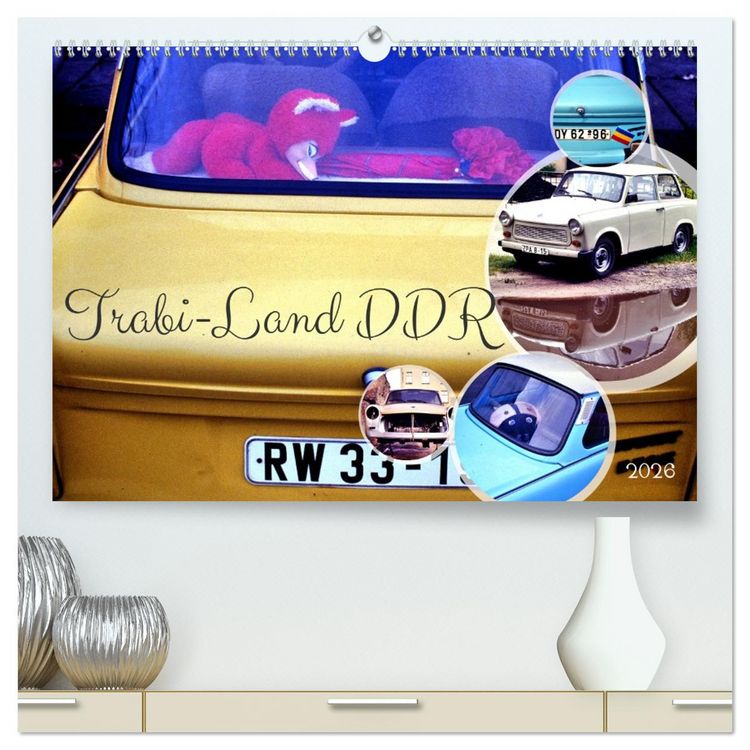 Produktbild: Trabi-Land DDR (hochwertiger Premium Wandkalender 2026 DIN A2 quer), Kunstdruck in Hochglanz