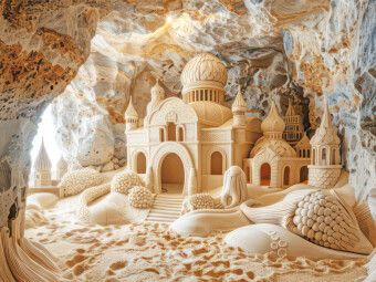 Produktbild: CALVENDO Puzzle Skulptur aus Sand | 1000 Teile Lege-Gr&ouml;&szlig;e 64x48cm Foto-Puzzle f&uuml;r gl&uuml;ckliche Stunden