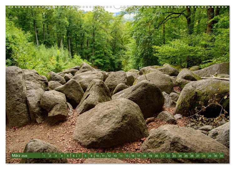 Produktbild: Das Felsenmeer - Natur pur im Odenwald (hochwertiger Premium Wandkalender 2026 DIN A2 quer), Kunstdruck in Hochglanz