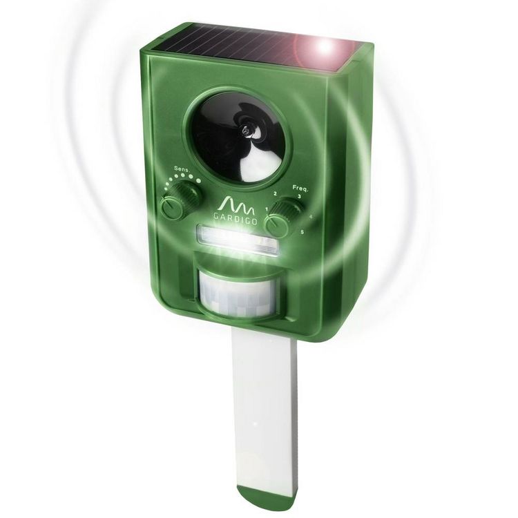 Produktbild: Gardigo Tiervertreiber Funktionsart Multifrequenz, LED-Licht, Solar 1St.