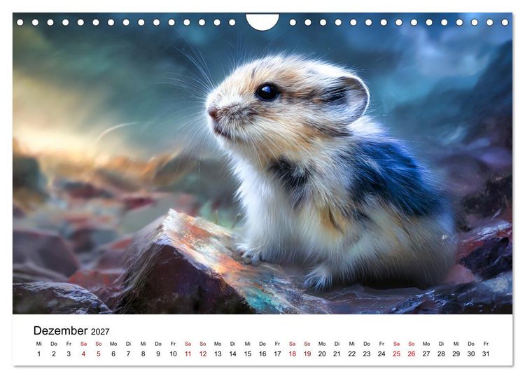 Produktbild: Lemminge - Kleine Helden der Tundra (Wandkalender 2027 DIN A4 quer), CALVENDO Monatskalender