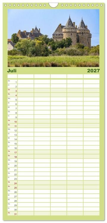 Produktbild: Familienplaner 2027 - Morbihan - Eine Entdeckungsreise in den S&uuml;den der Bretagne mit 5 Spalten (Wandkalender, 21 x 45 cm) CALVENDO