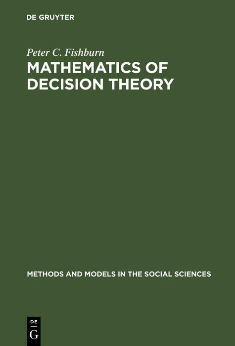 Produktbild: Mathematics of Decision Theory