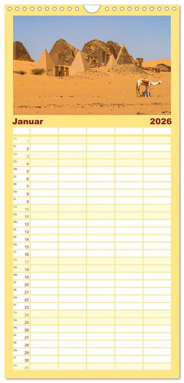 Produktbild: Familienplaner 2026 - Das Erbe der Pharaonen mit 5 Spalten (Wandkalender, 21 x 45 cm) CALVENDO