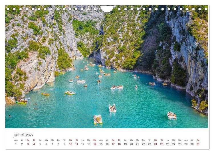 Produktbild: Visite de la France (Calendrier mural 2027 DIN A4 vertical), CALVENDO calendrier mensuel