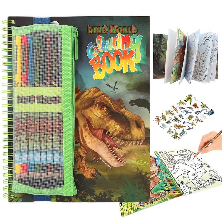 Produktbild: Dino World Malbuch mit Buntstiften