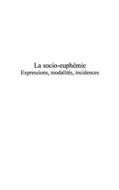 Produktbild: Socio-euphemie la