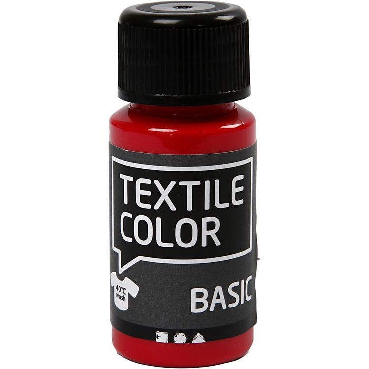 Produktbild: Creativ Company Textilfarbe, Prim&auml;rrot, 50 ml, 1 Fl&auml;schchen
