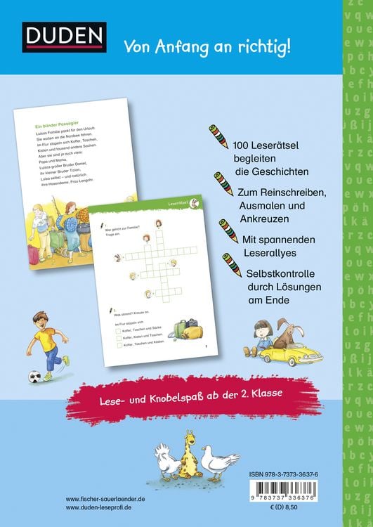 Produktbild: Duden Leseprofi &ndash; Lustiges Lese-&Uuml;bungsbuch f&uuml;r die 2. Klasse