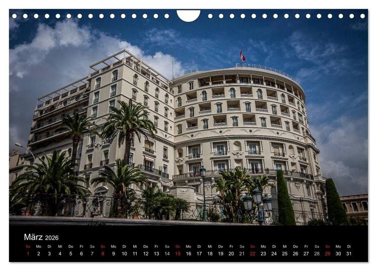 Produktbild: Monaco - Das F&uuml;rstentum an der franz&ouml;sischen Mittelmeerk&uuml;ste (Wandkalender 2026 DIN A4 quer), CALVENDO Monatskalender