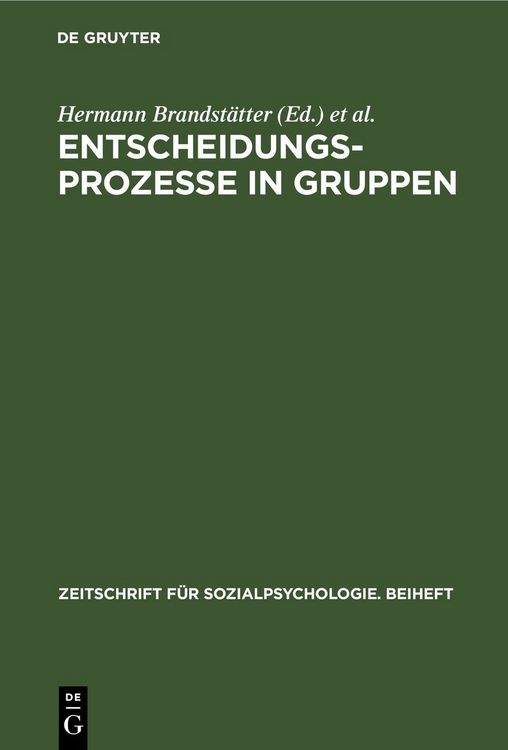 Produktbild: Entscheidungsprozesse in Gruppen