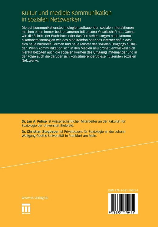 Produktbild: Kultur und mediale Kommunikation in sozialen Netzwerken