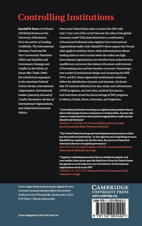 Produktbild: Controlling Institutions