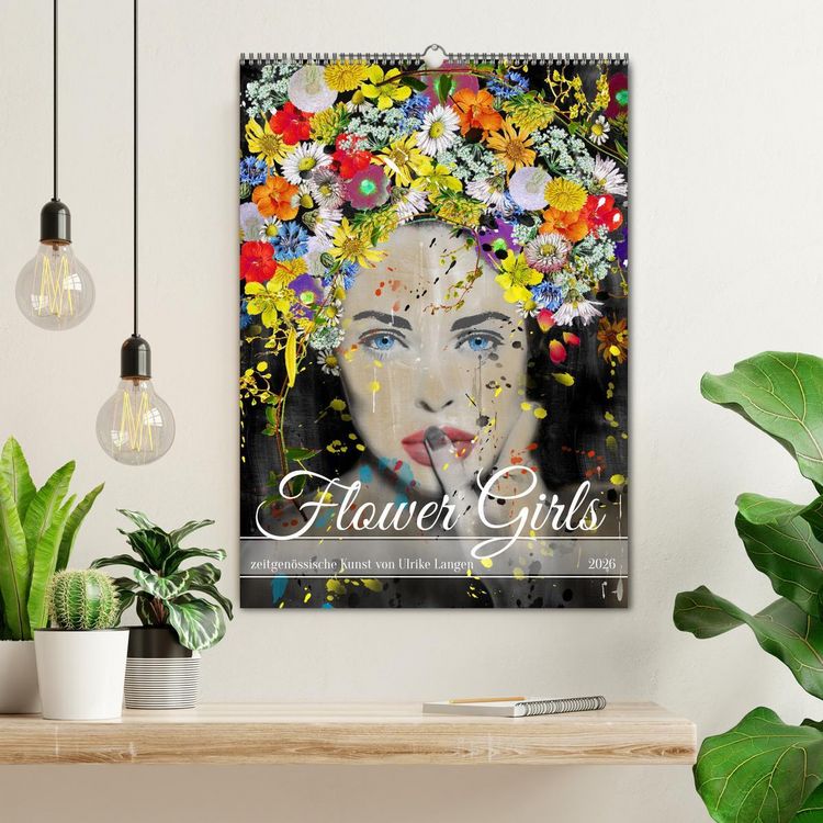 Produktbild: FLOWER GIRLS (Wandkalender 2026 DIN A2 hoch), CALVENDO Monatskalender