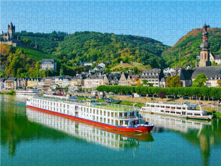Produktbild: CALVENDO Puzzle Kreuzfahrtschiffe auf der Mosel 1000 Teile Lege-Gr&ouml;&szlig;e 64 x 48 cm Foto-Puzzle Bild von Nina Schawrze