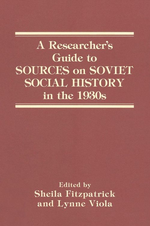 Produktbild: A Researcher's Guide to Sources on Soviet Social History in the 1930s