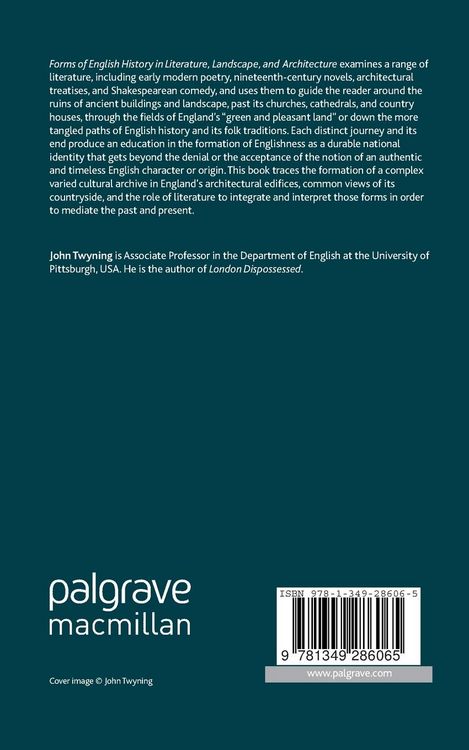 Produktbild: Forms of English History in Literature, Landscape, and Architecture