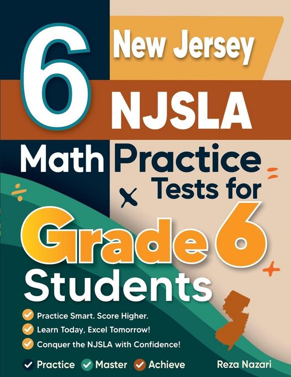 Produktbild: 6 New Jersey NJSLA Math Practice Tests for Grade 6 Students