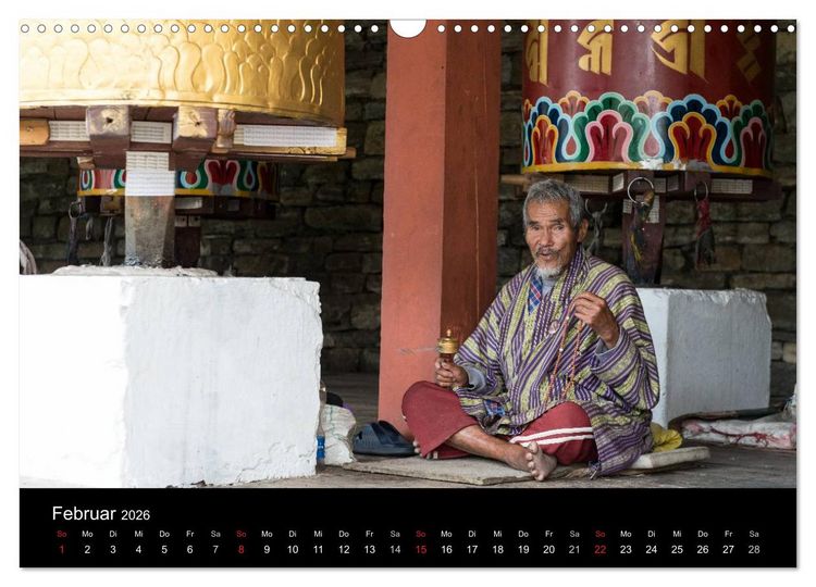 Produktbild: Bhutan - Reise durch das Land des Donnerdrachens (Wandkalender 2026 DIN A3 quer), CALVENDO Monatskalender