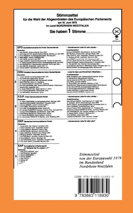 Produktbild: Europ&auml;ische Gemeinschaft &mdash; Europ&auml;isches Parlament &mdash; Europawahl