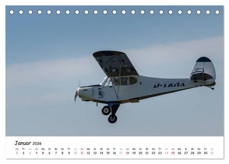 Produktbild: Tollk&uuml;hne Helden der Fliegerei - Modellflugzeuge in Aktion (Tischkalender 2026 DIN A5 quer), CALVENDO Monatskalender