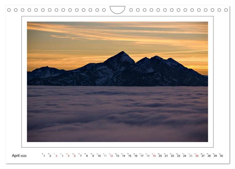 Produktbild: Unterwegs in den Chiemgauer Alpen (Wandkalender 2026 DIN A4 quer), CALVENDO Monatskalender