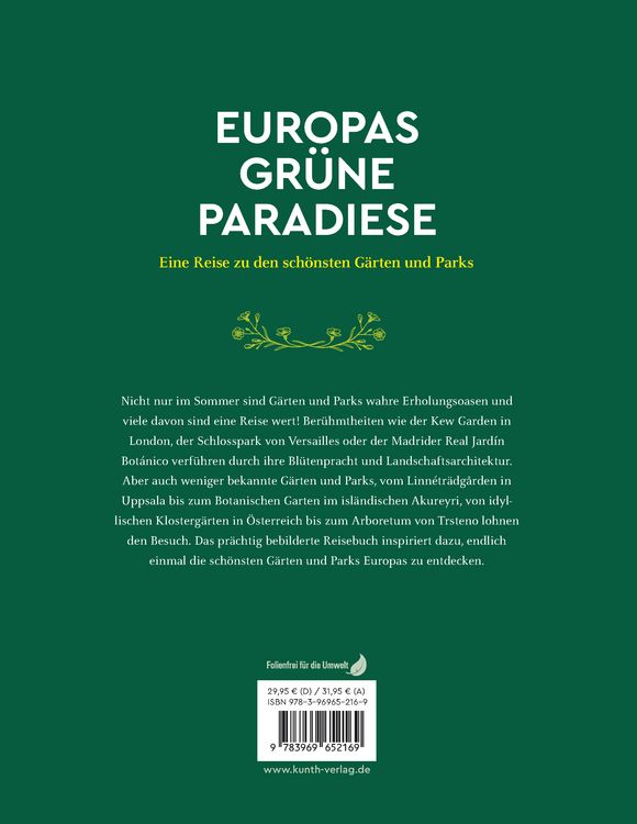 Produktbild: KUNTH Europas gr&uuml;ne Paradiese