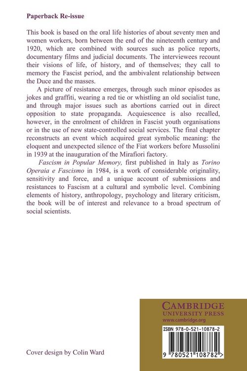 Produktbild: Fascism in Popular Memory