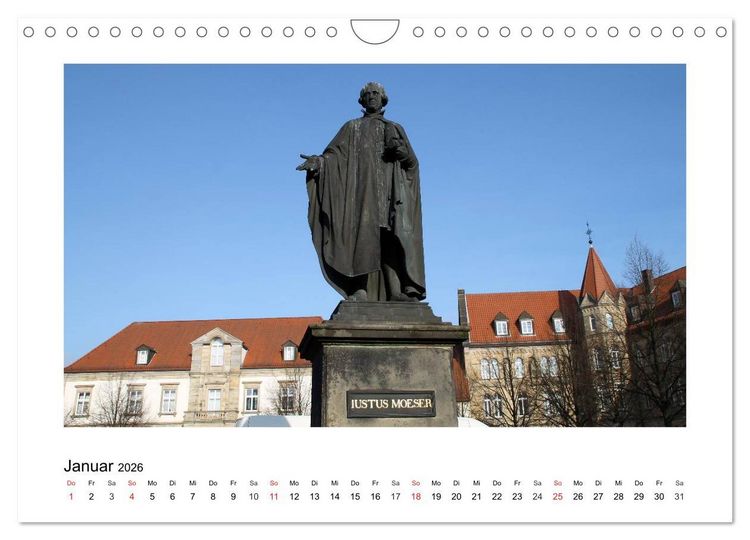 Produktbild: Die Friedensstadt Osnabr&uuml;ck (Wandkalender 2026 DIN A4 quer), CALVENDO Monatskalender