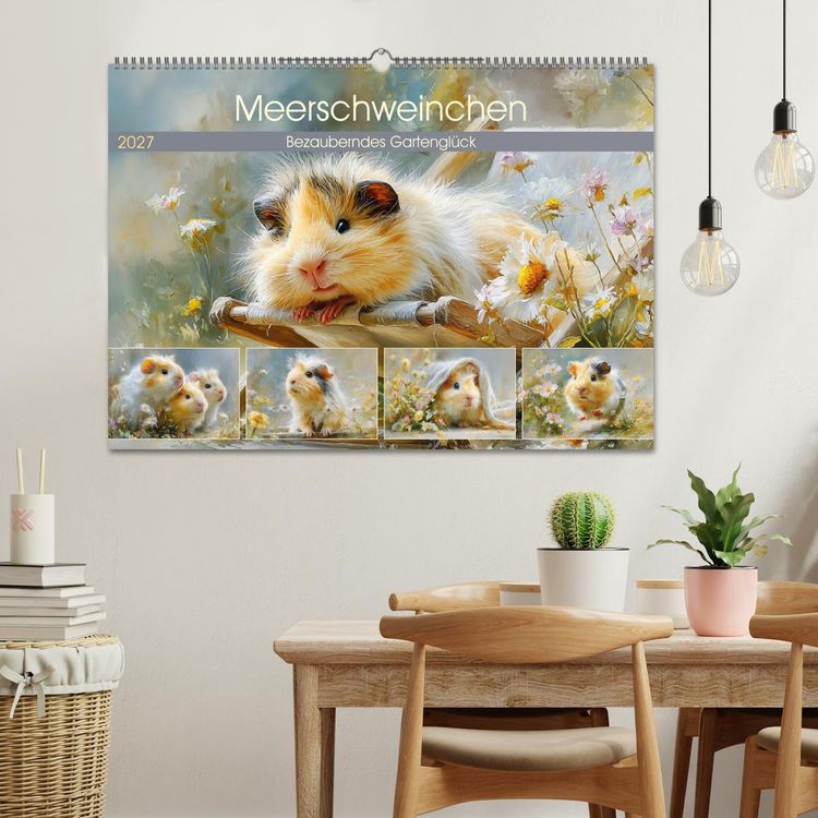 Produktbild: Meerschweinchen. Bezauberndes Gartengl&uuml;ck (Wandkalender 2027 DIN A2 quer), CALVENDO Monatskalender