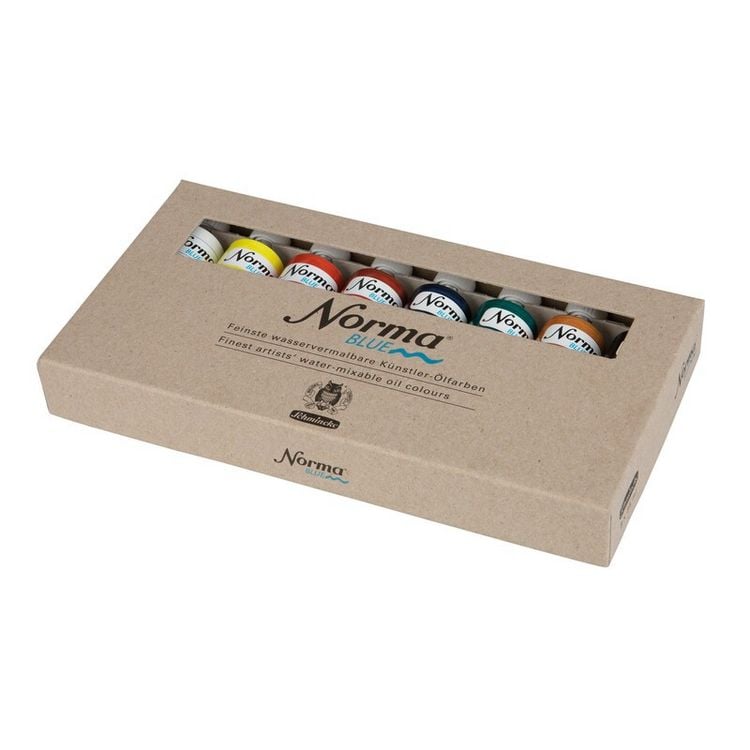Produktbild: Schmincke Norma Blue Professional &Ouml;lfarben, Kartonset, 8 x 35 ml Tuben