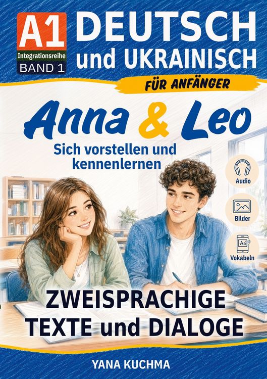 Produktbild: Anna & Leo - Sich vorstellen und kennenlernen. Deutsch und Ukrainisch f&uuml;r Anf&auml;nger (A1) - Integrationsreihe. Band 1