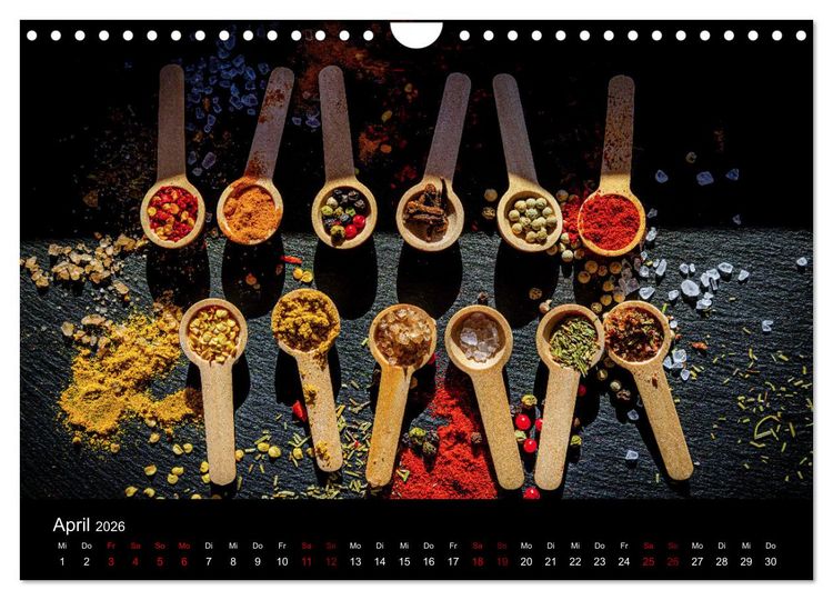Produktbild: Spice Art - Gew&uuml;rze in Szene gesetzt (Wandkalender 2026 DIN A4 quer), CALVENDO Monatskalender