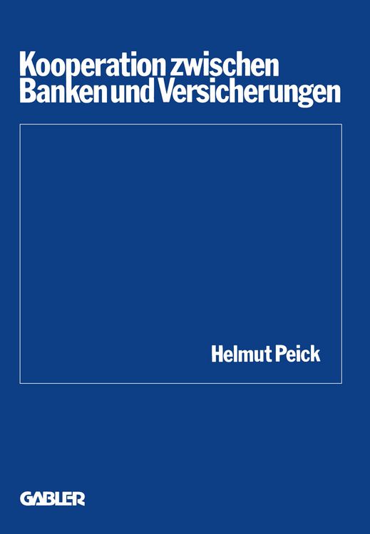 Produktbild: Kooperation zwischen Banken und Versicherungen