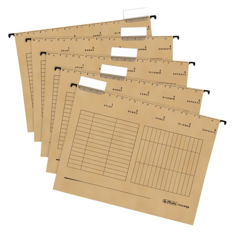 Produktbild: Herlitz H&auml;ngemappe A4 natron 5er Set
