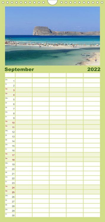 Produktbild: Kreta - Paradies an der Wiege Europas - Familienplaner hoch (Wandkalender 2022 , 21 cm x 45 cm, hoch)