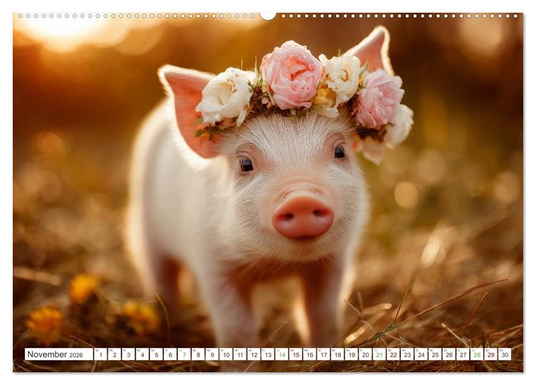 Produktbild: Flauschige Momente (hochwertiger Premium Wandkalender 2026 DIN A2 quer), Kunstdruck in Hochglanz
