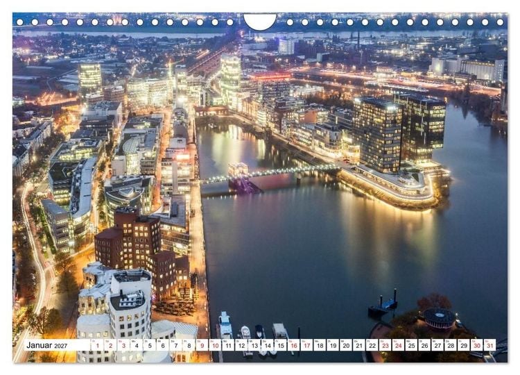 Produktbild: D&uuml;sseldorf - Momente einer Reise (Wandkalender 2027 DIN A4 quer), CALVENDO Monatskalender