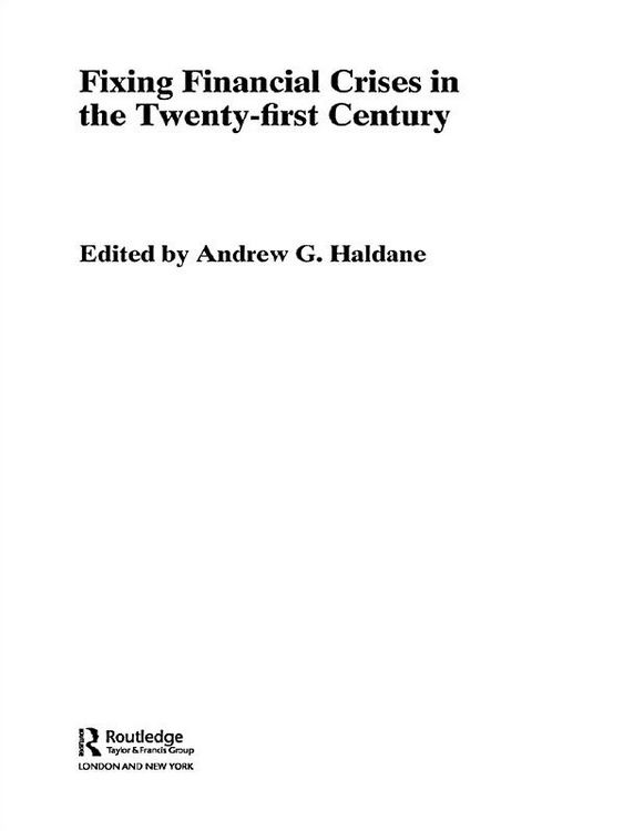 Produktbild: Fixing Financial Crises in the 21st Century