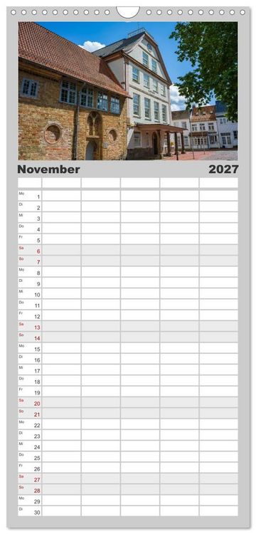 Produktbild: Familienplaner 2027 - Unterwegs in Schleswig mit 5 Spalten (Wandkalender, 21 x 45 cm) CALVENDO