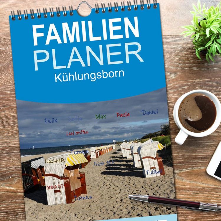 Produktbild: Familienplaner 2026 - K&uuml;hlungsborn mit 5 Spalten (Wandkalender, 21 x 45 cm) CALVENDO