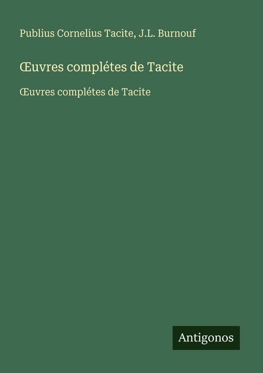 Produktbild: &iquest;uvres compl&eacute;tes de Tacite
