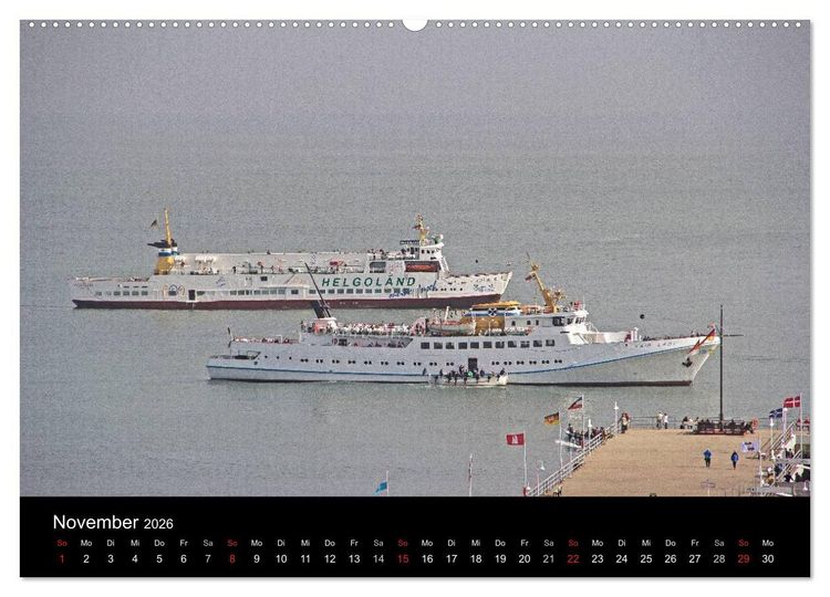 Produktbild: Helgoland - idyllische Nordseeinsel (hochwertiger Premium Wandkalender 2026 DIN A2 quer), Kunstdruck in Hochglanz